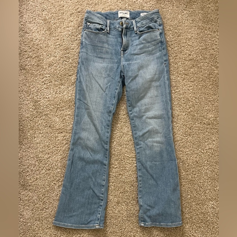 Frame flare jeans, le crop mini boot style
